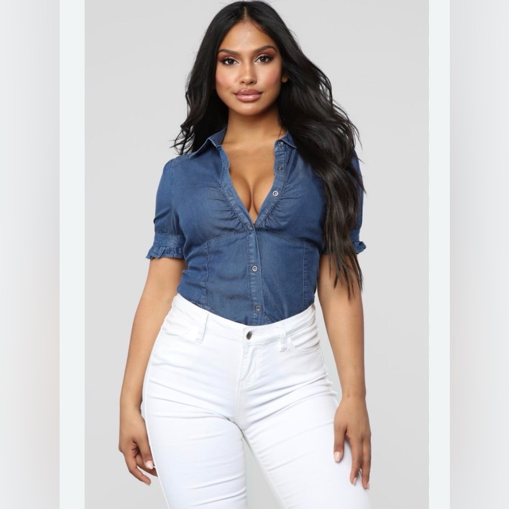 Great Soft Chambray Top - Picture 9 of 9